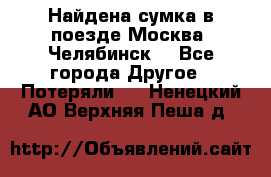 Найдена сумка в поезде Москва -Челябинск. - Все города Другое » Потеряли   . Ненецкий АО,Верхняя Пеша д.